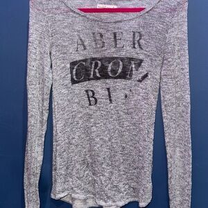 Abercrombie & Fitch Gray Logo Sweater